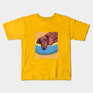 Lazy dachshund Kids T-Shirt